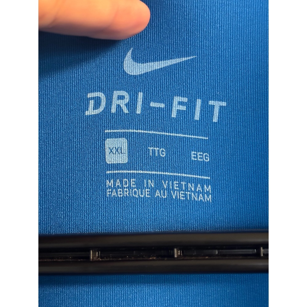 Nike Golf Dri-FIT Polo Shirt Mens XXL Blue Mickey Mouse Disney Stripe Performanc - Picture 3 of 6
